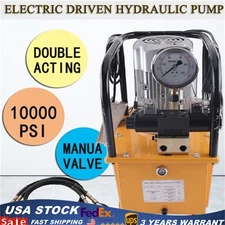 Electric Driven Hydraulic Pump Power Unit Double-acting w/ 1.8M Oil Hose AC 110V