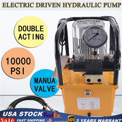 #ad Electric Driven Hydraulic Pump Power Unit Double acting w 1.8M Oil Hose AC 110V $380.08