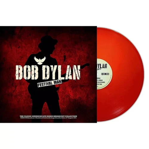 Bob Dylan – Festival Man Woodstock Festival II 12" LP Red Colored Vinyl Record