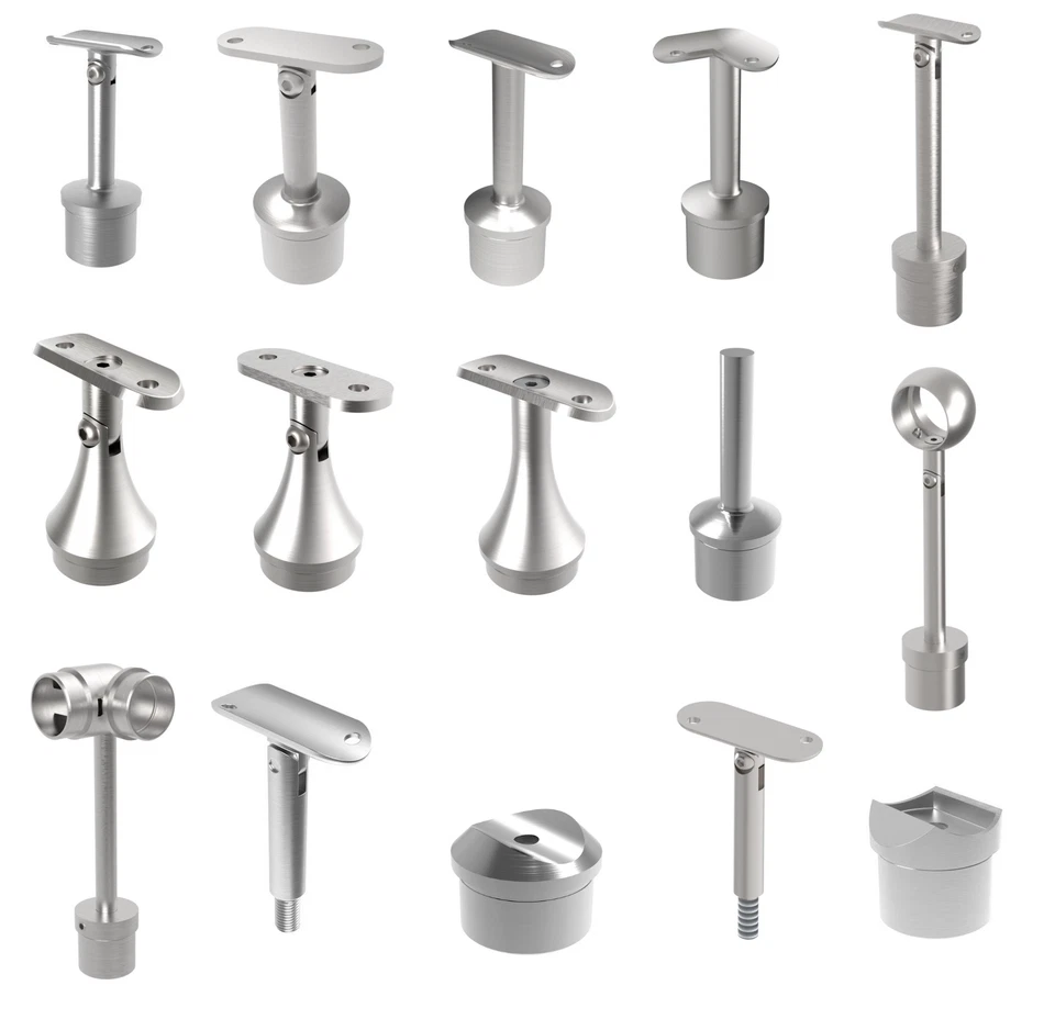 SELLON24 Rohrstütze Acciaio Inox Corrimano Montanti Ringhiere Supporto 42,4 Tubo V2A