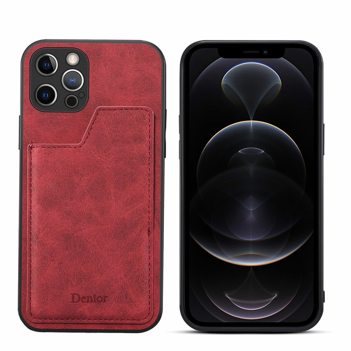 Shockproof Leather Wallet Card Pocket Case Cover For Apple iPhone 12 13 Pro  Max