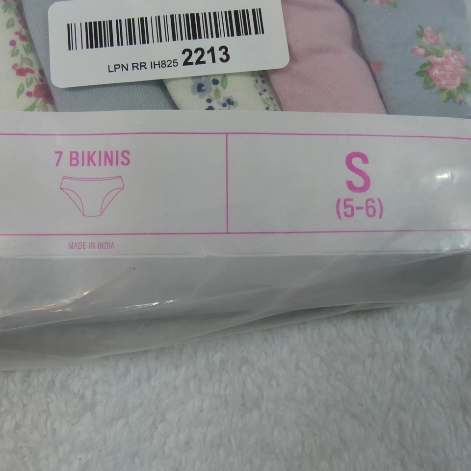 Ropa interior The Childrens Place niñas pequeños 5/6 bikinis algodón elástico 7 pares Foto 3 de 4