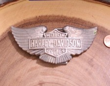 Vtg Harley Davidson Belt Buckle 1974 Righteous Products Biker Silver As Is