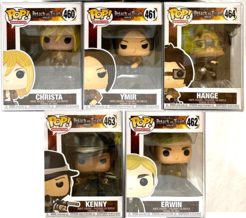 Funko Pop! AOT Kenny #463 Hange #464 Christa #460 Ymir #461 Erwin #462 Set of 5 - Picture 1 of 1