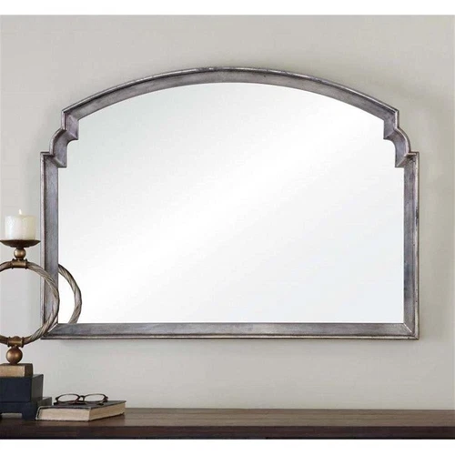 Uttermost Via Della Contemporary MDF Wood Mirror in Silver Finish - Picture 1 of 2