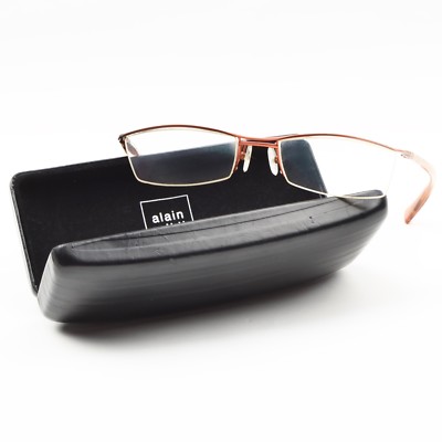 Alain Mikli Brillenfassung Glasses Frames Made France Orange Metall Modern Cool