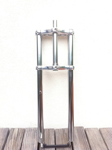 30" LONG FAT Bicycle Triple Fork 1-1/8" Threadless For 29" x 4.0 Wheel BLK or CP - Picture 5 of 5