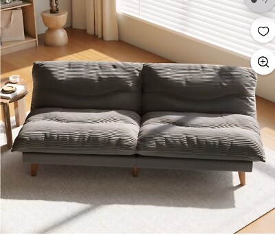 Futon Sofa Bed Convertible Couch Sleeper Lounger Tufted Small Dorm Microfiber