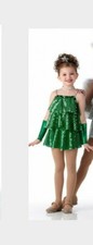 Adult Small TINSEL Christmas Dance Costume GREEN