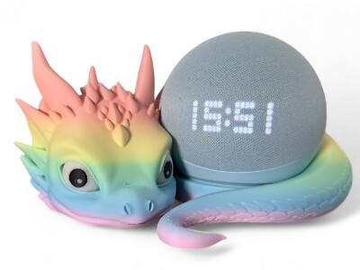 Dragon Alexa Echo Dot 5. Gen Docking Halter 3D gedruckt Ständer Fans von Drachen