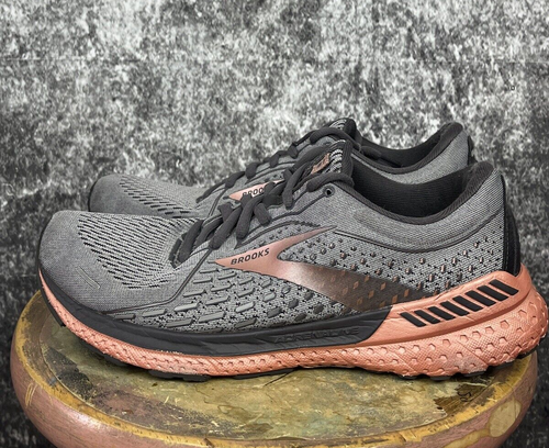 Brooks Adrenaline GTS 21 Grey/ Black/ Rose Gold Women's Running Shoes Size  9.5B 190340978456 | eBay