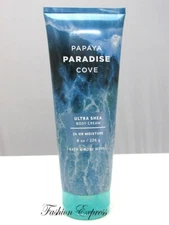 BATH & BODY WORKS PAPAYA PARADISE COVE BODY CREAM 8 OZ