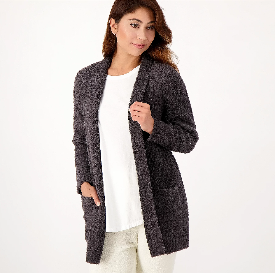 NEW Barefoot Dreams CozyChic™ Directional Ribbed Cardigan in
