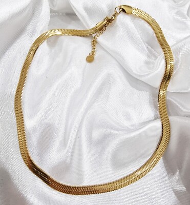 Kkjoy Collana A Serpente In Acciaio Inox – Larghezza 2/3/4/5 Mm, Lunghezza 40/45/50 Cm, Placcato Oro O Acciaio, Donna