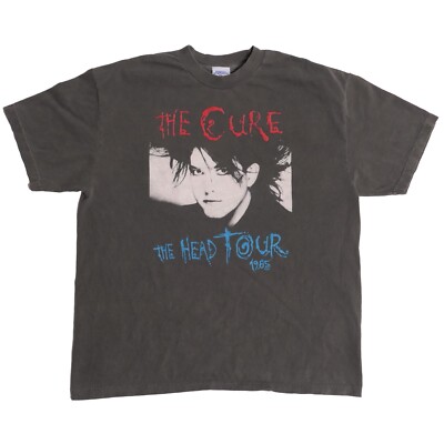 The Cure Robert Smith Tee The Head 1985 Tour Post Punk Goth Rock Faded Shirt XL
