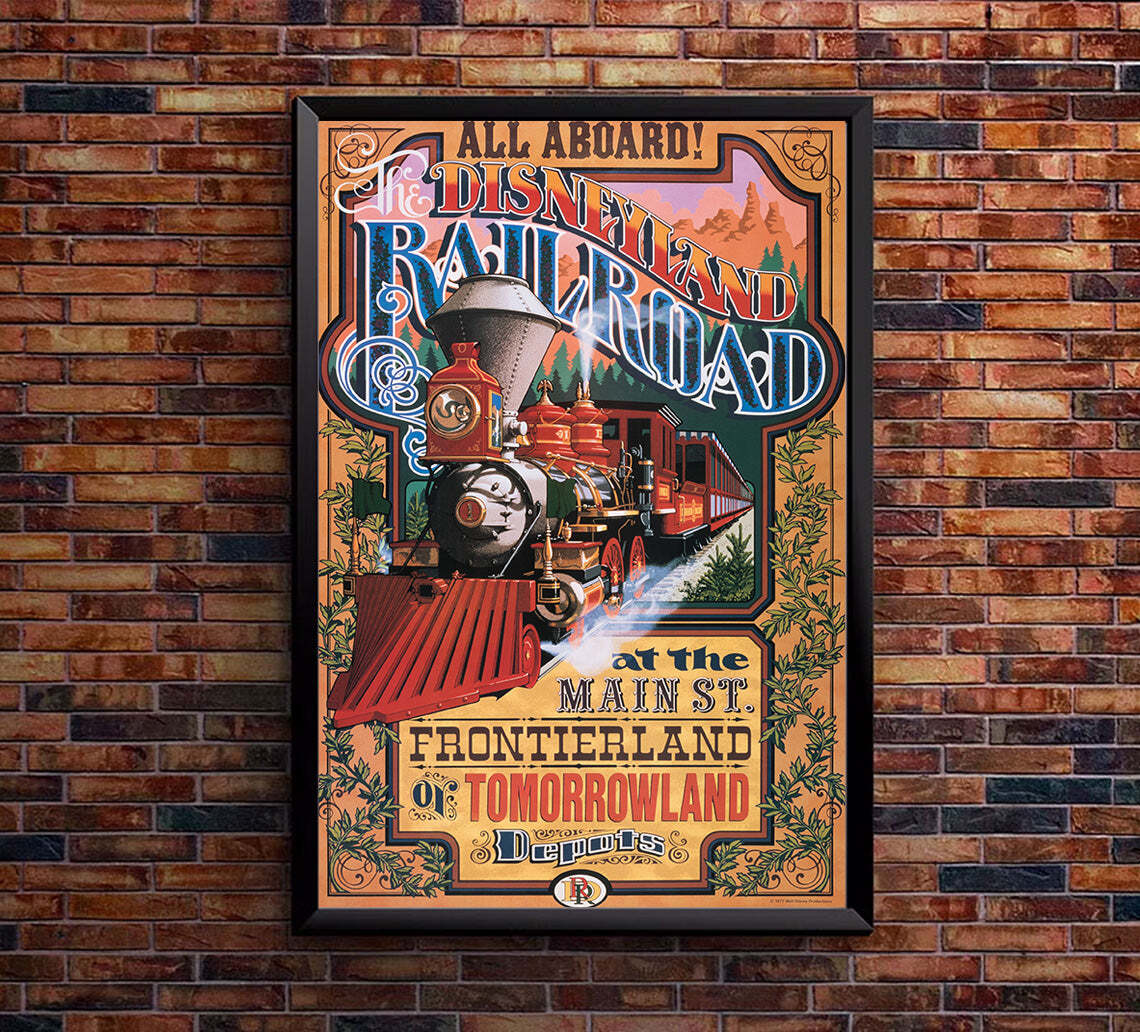 Railroad - Disneyland Attraction - Vintage Disney Poster | eBay