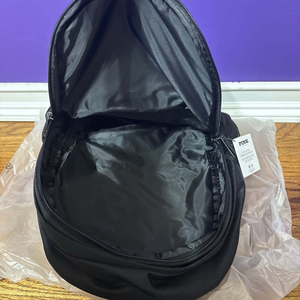 Victoria's Secret PINK Ivy Classic Canvas Backpack In Black NWT eBay