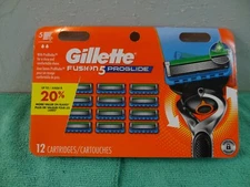 BRAND NEW GILLETTE FUSION 5 ProGlide REFILL RAZOR BLADES, 12 Cartridges