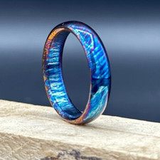 Colorful Titanium Heat Anodized Handmade Wedd...