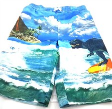 OP Ocean Pacific Boys Dinosaur Board Shorts Swim Trunks Swimwear Size XL 14-16