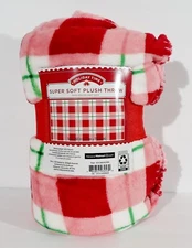 New Holiday Time Super Soft Plush Throw Plaid Blanket 50”x 60”