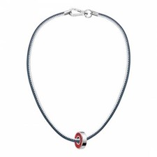 Collana Calvin Klein KJJBRN090100 Unisex White Blue Red Necklace Misura One S...