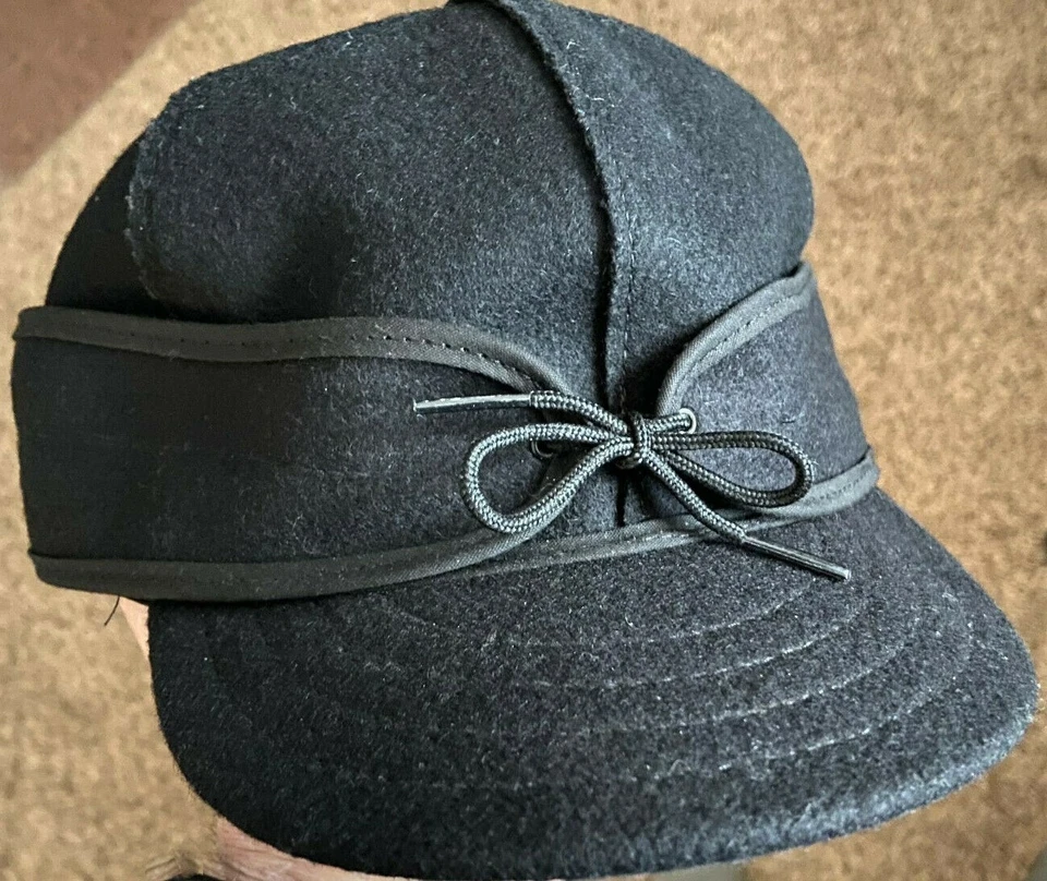 NUEVO CON ETIQUETAS Stormy Kromer Mezcla de Lana Resistente al Viento Sombrero Negro, Unisex Talla 7 3/8 Foto 2 de 4
