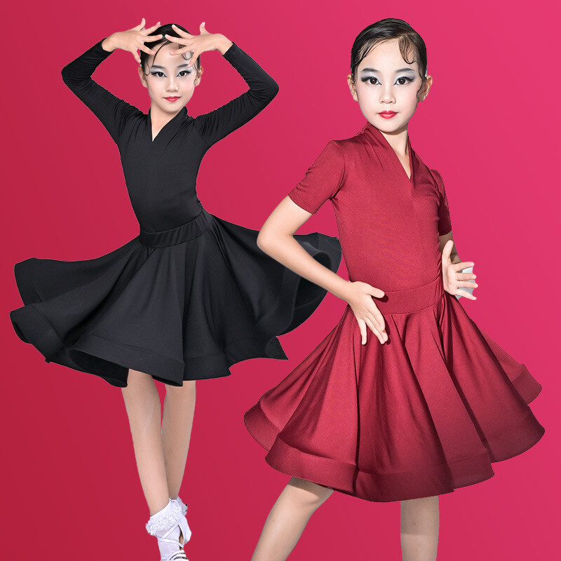 Niñas Vestido de Baile Latino Niños Competición Entrenamiento Disfraz Tango Salsa Ropa de Baile