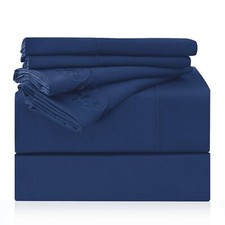 Twin XL Size Sheet Set - 4 Piece Hotel Luxury Wrinkle-Free Microfiber Sheet O...