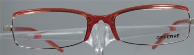 GF FERRE FF11603 Gold/Rot Metall Designer Brille Brillengestell NEU