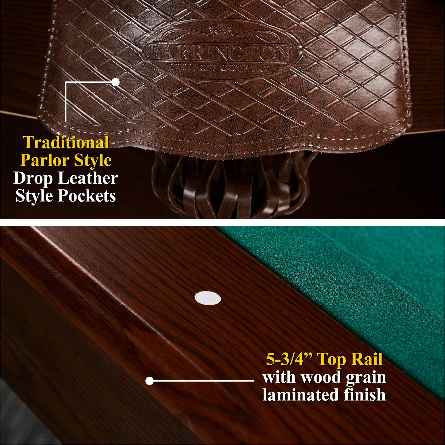 Barrington Billiards 90 Ball And Claw Leg Pool Table With Cue Rack, Dartboard eBay