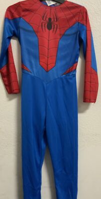  Marvel Spiderman Costume Kids Cosplay Jumpsuit Bodysuit (Medium)  No Mask 