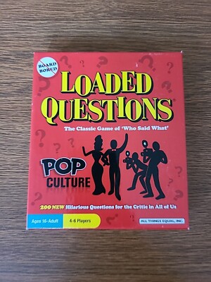 Loaded Questions Pop Culture Party Game New Open Box Factory Sealed Contents NIB