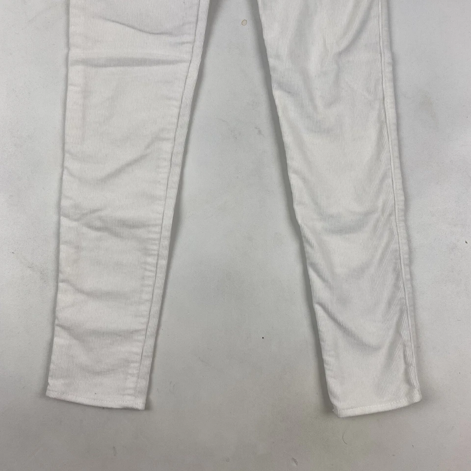 Pantalones de mezclilla ajustados de pana blancos para niñas Abercrombie talla 12 ajustados elásticos Foto 4 de 4