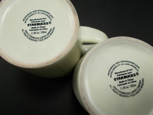 Tazas de café crema Starbucks TAZO Logo 2012 11,8 oz (juego de 2) (CP705) - Imagen 4 de 9