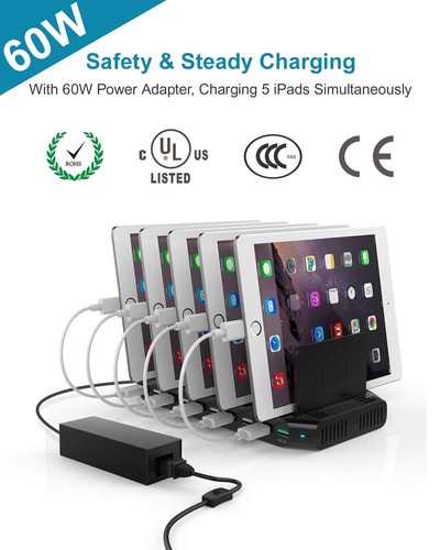 Fast Charging Station with Quick Charge 3.0, Multi USB Charger Station for Mu... - Picture 2 of 7