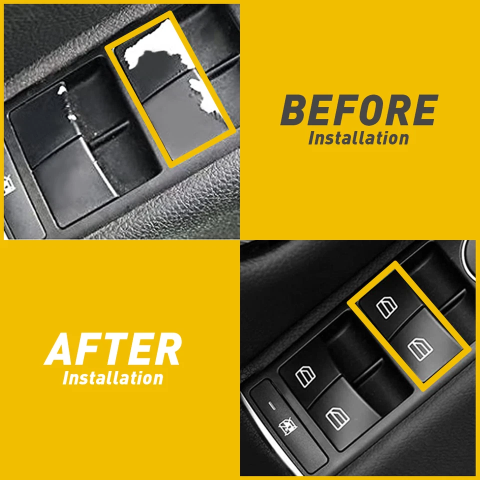 Par de botones de tapa de interruptor de ventana de reparación de conductor para Mercedes ML GL R W164 W251 X164 Foto 4 de 4