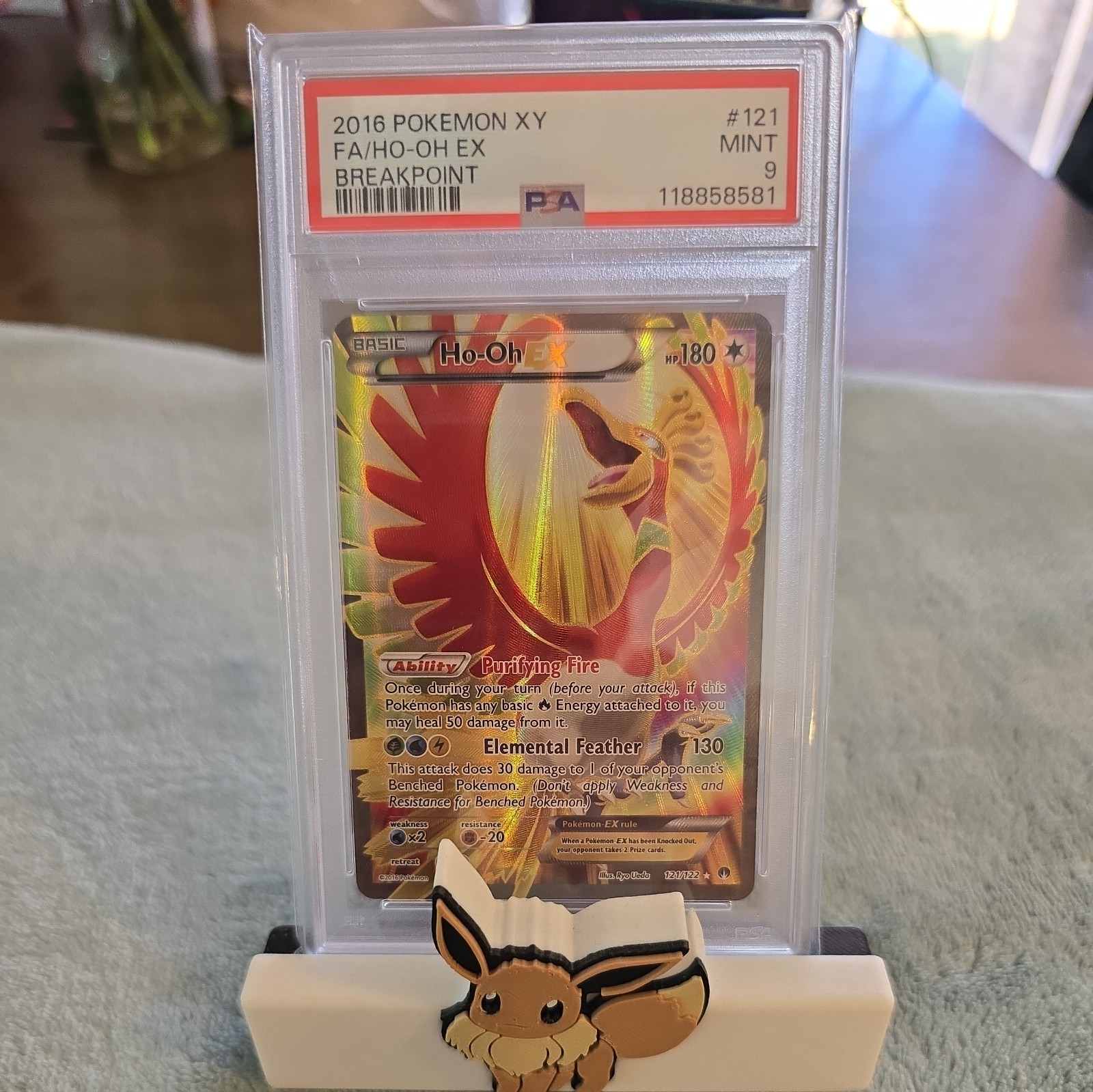 Ho-Oh EX 121/122 Holo Full Art Pokemon TCG XY Breakpoint PSA 10 English PSA 9