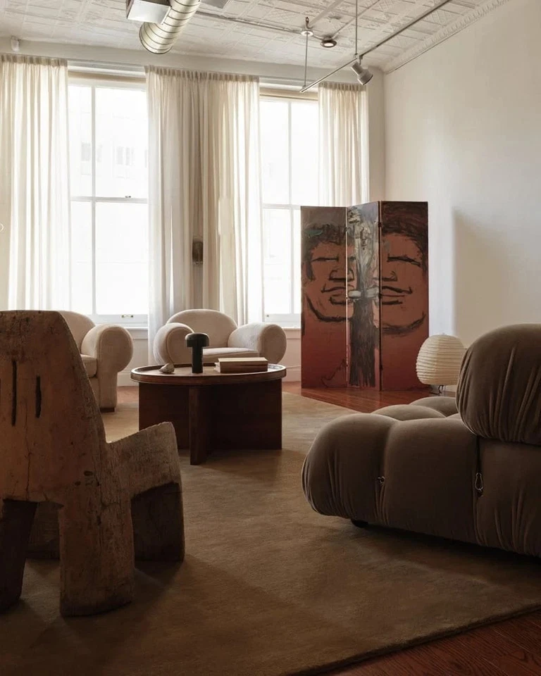 Шерстяной ковер ручной работы 9x12 футов - скандинавские узлы большой серо-коричневый шерстяной ковер на часть комнаты 8x10 - Изображение 2 из 4