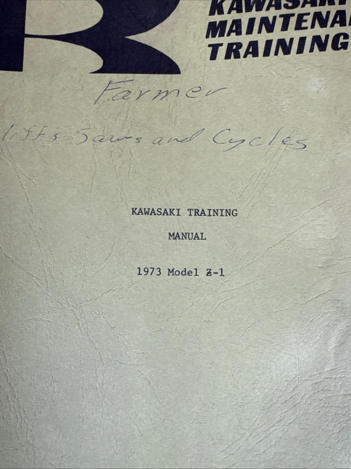 1973 Genuine Kawasaki Z1 900 Maintenance Dealer Service Tech Training Manual OEM - Image 2 of 4