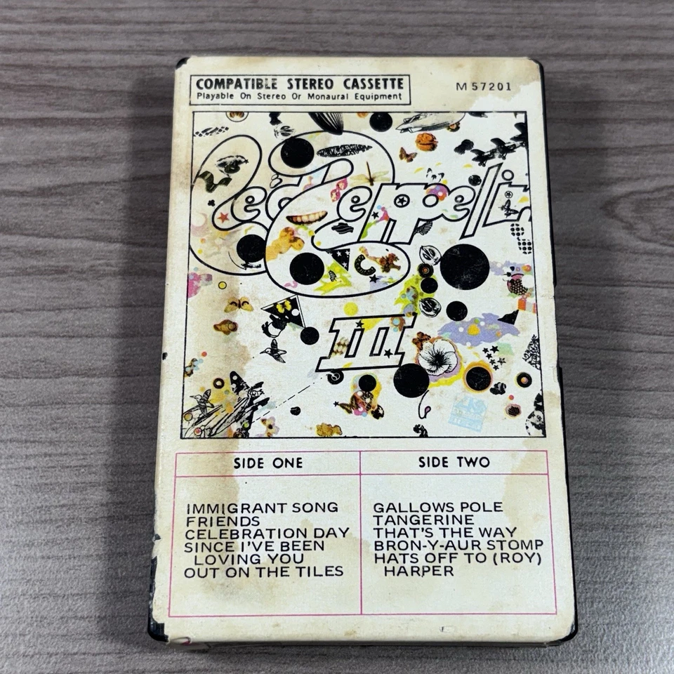 Led Zeppelin III ◇SNAPSHELL/PINK DOT◇  RARE Cassette M 57201•1970 - Image 2 of 4