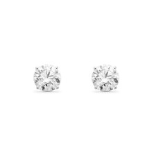3 ct Round Diamonds Studs 14k White Gold