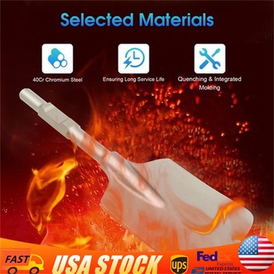 US Jack Hammer Clay Spade Shovel Chisel Bit 1-1/8'' Hex Shank Demolition Hammer