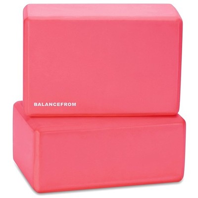 Deep Stretch Yoga Blocks Set, 9''x6''x4'' - Multiple Colors