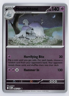 Houndstone - MEG #066/132 ME01: Mega Evolution Reverse Holofoil NM