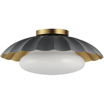 Maxim Lighting 18059DGGL Primrose Flush Mount Dark Grey and Gold Leaf