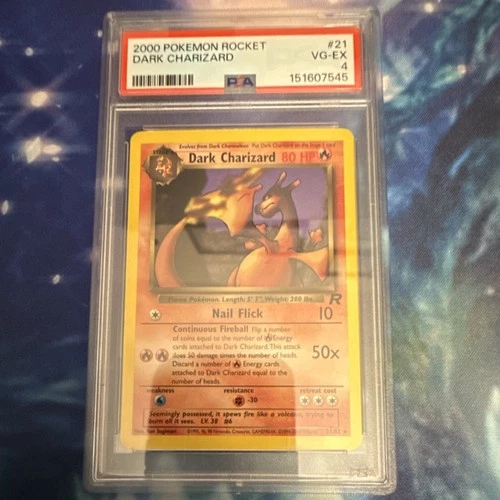 Pokémon Dark Charizard 21/82 Team Rocket Rare Regular English PSA 4 2000