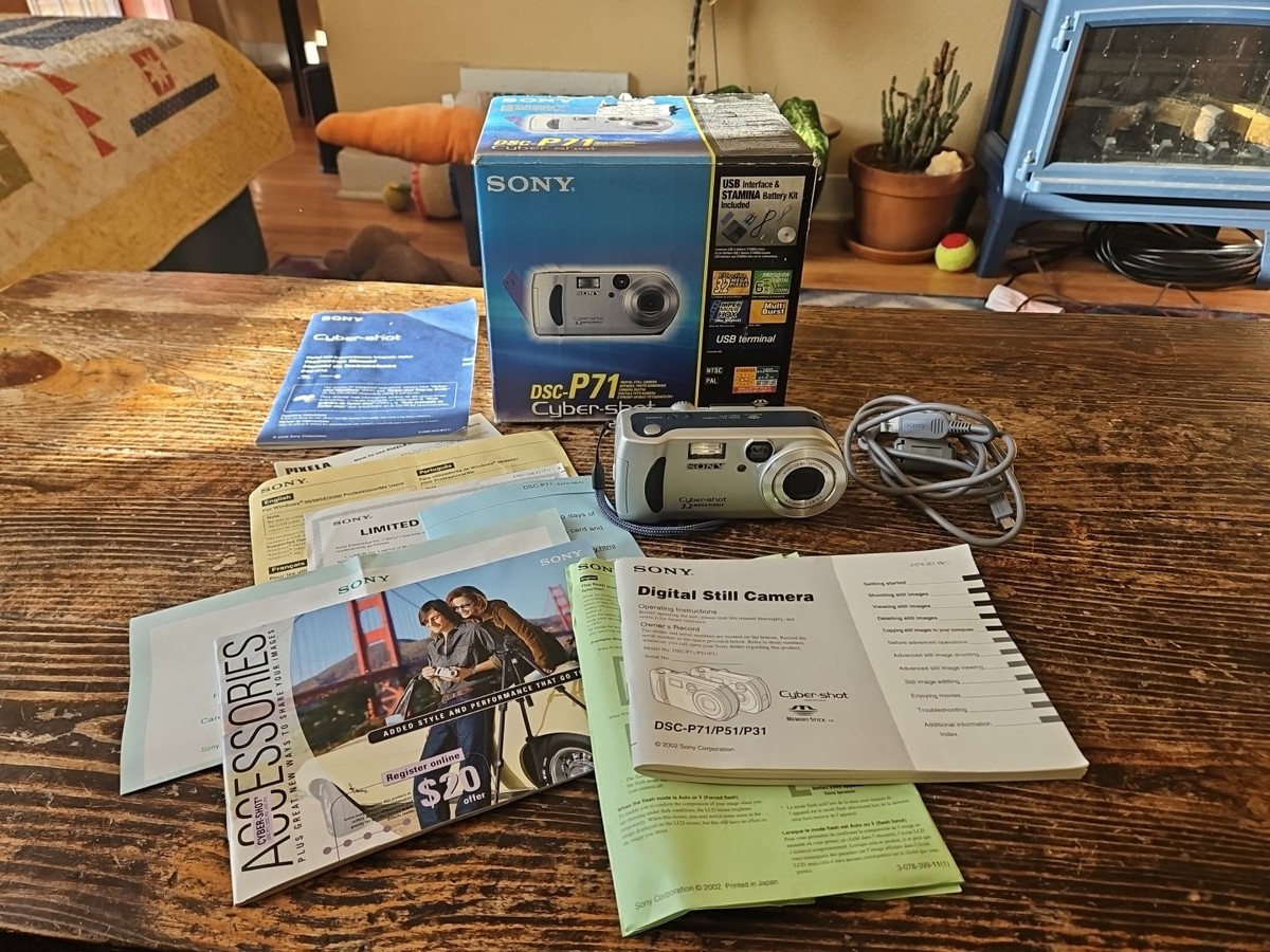 Sony Cyber-shot DSC-P71 3.2MP Digital Camera - Silver for