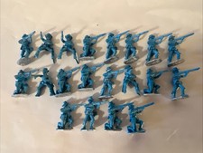 Miniature Soldiers Metal Painted Blue See Pics