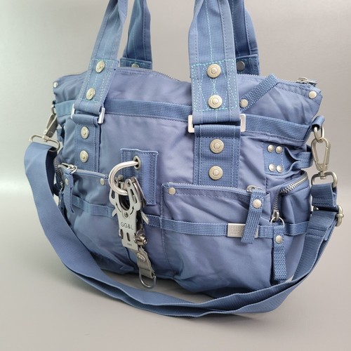 Nuova borsa George Gina & Lucy 6ix vintage borsa GGL borsa Y2k rara blu - Foto 14 di 15